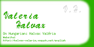 valeria halvax business card